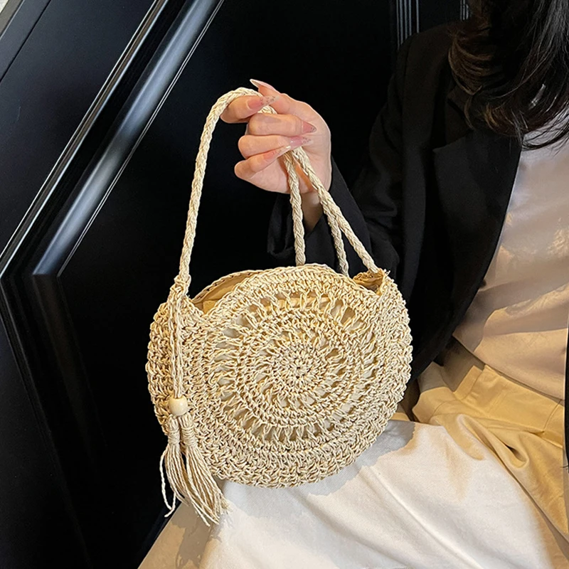 Damen Strohtasche mit Hohlmust – Circle Round Bag Bewertung und Preis