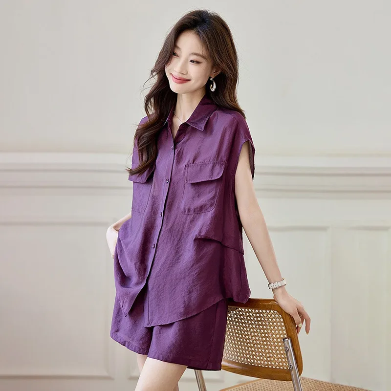 Summer Shorts Set 2026 High-end New Style Fashionable and Stylish Age Reducing Casual and Slimming Shirt Two-piece Set