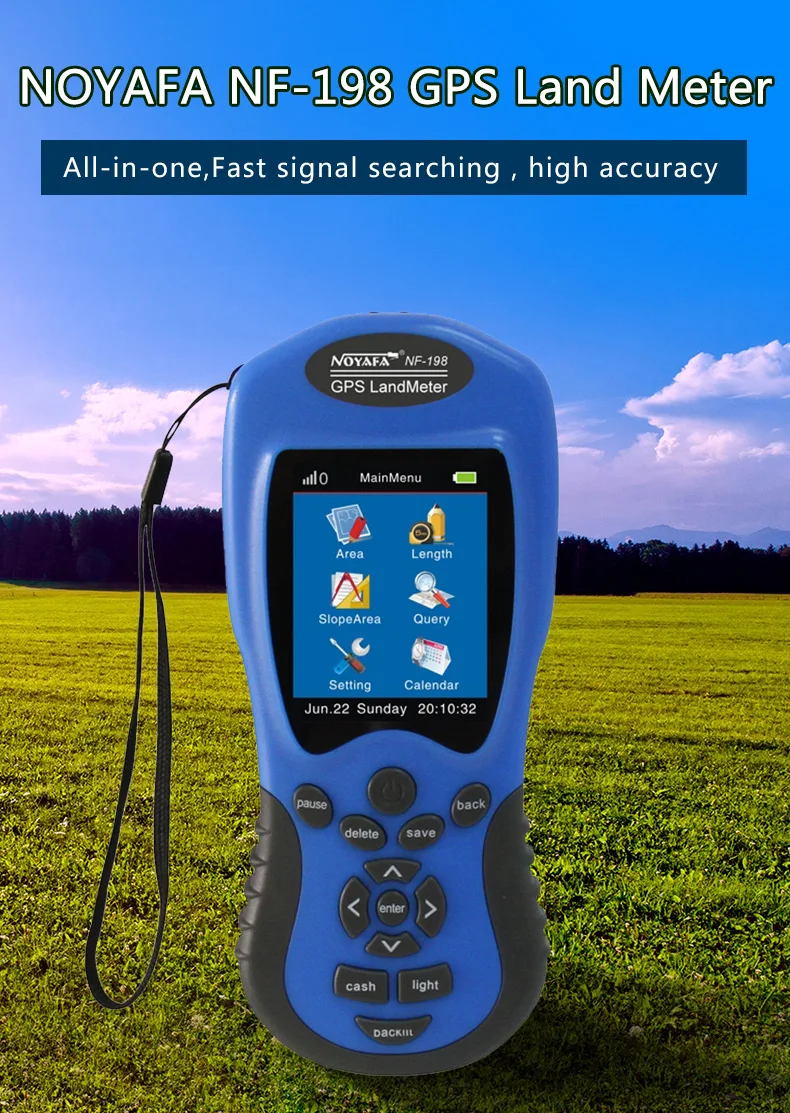 NOYAFA NF-198 GPS Mu Meter Survey Equipment Land Meter Device for Farm Land Surveying And Mapping Area Measurement Tool