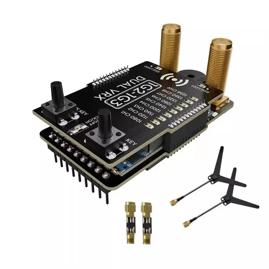 

1.2G 1.3G Video Glasses Receiver VRX Dual Receiver Module Dual Antenna Compatible with Skyzone Fat Shark