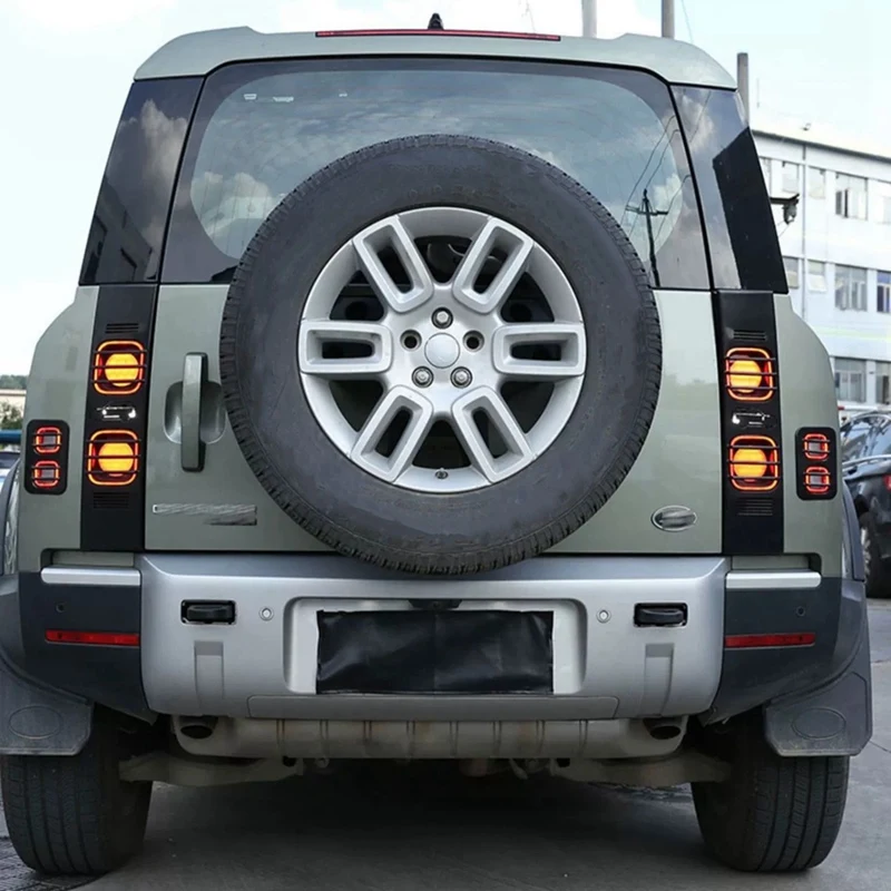 

Car Rear Brake Light Wide Indicator Cover Light Metal Protective Net Cover Accessories For Land Rover Defender 110 2020-2024