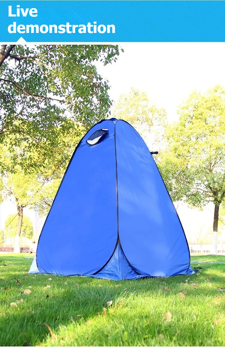 Tragbares Camping-Badezelt, Umkleidezelt, mobile Toilette, Außendusche, Camping, schnelles Aufstellen, kein Badezimmer zum Aufbauen erforderlich – Detail 13