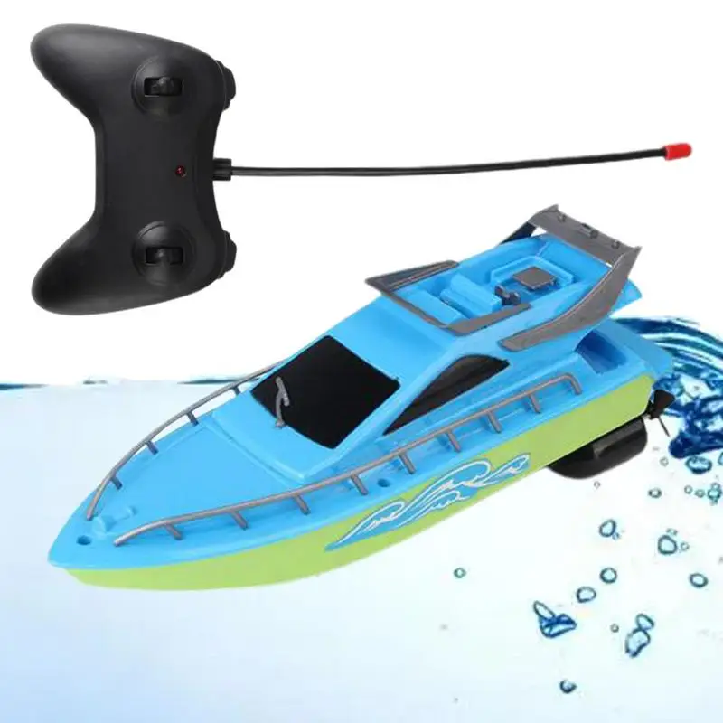 RC Boat Waterproof Remote Control Boat For Adults Stable Easy To Charge Preschool Toys With Twin Propellers For Lake Girls Boys