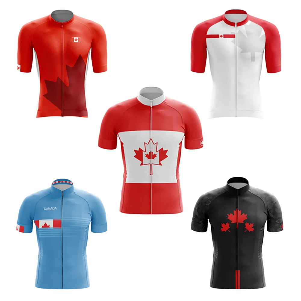 Retro Classic Canada Men's Cycling Jersey Set Short Sleeve Mountain Bicycle Racing Clothes