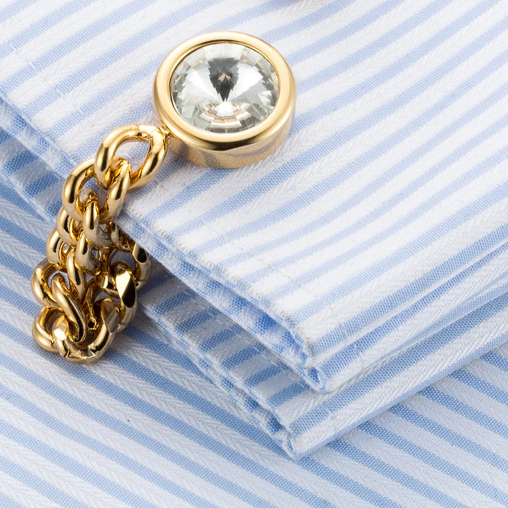 Mens Accessories Cufflinks for Golden Studs Gift Chaps Shirts Environmental Copper