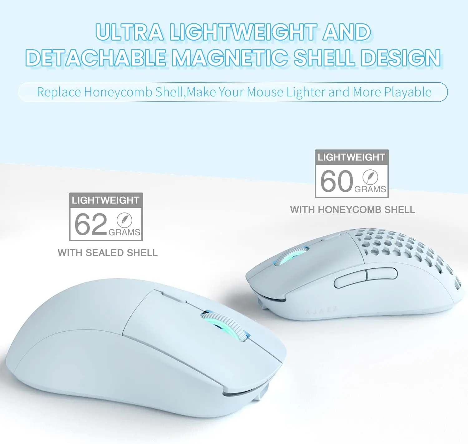 MAMBASNAKE x AJAZZ AJ199 Wireless Gaming Mouse,59g Lightweight Ergonomic Computer Mouse