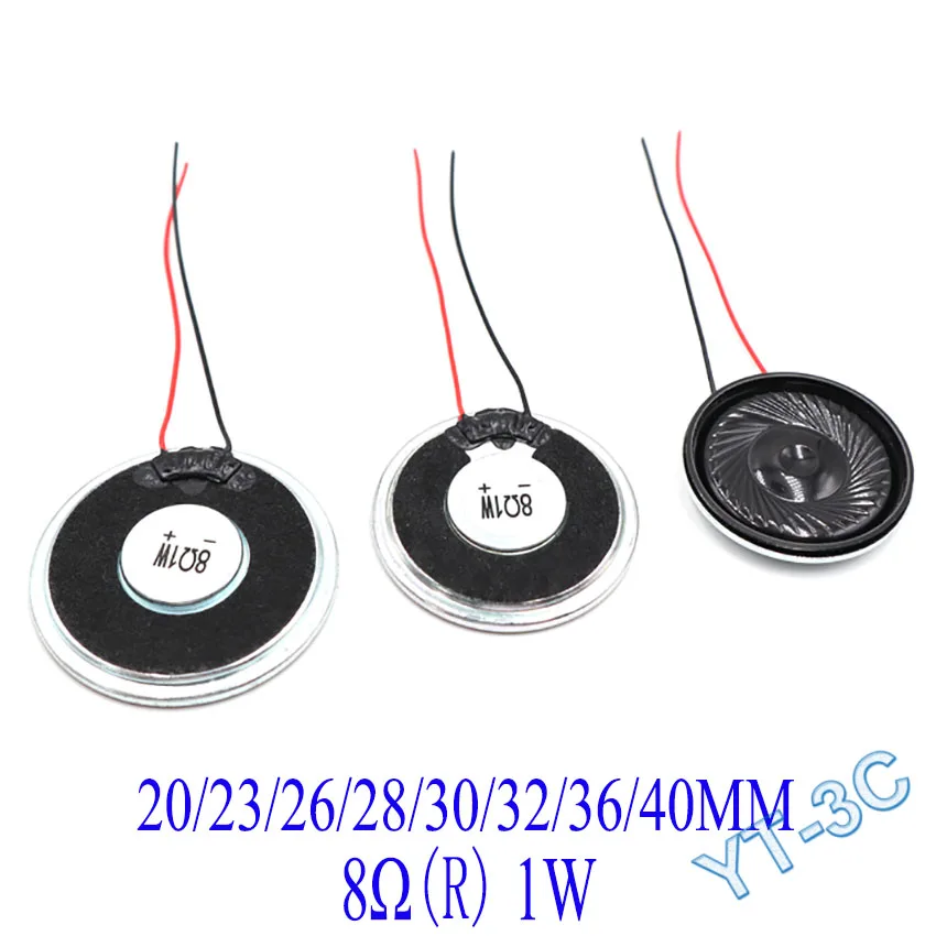 5PCS 8Ω 1W Diameter 20/23/26/28/30/32/36 L=60MM Mini Horn Loudspeaker Ultra-thin Small Speaker Buzzer For Doorbell Intercom Toys