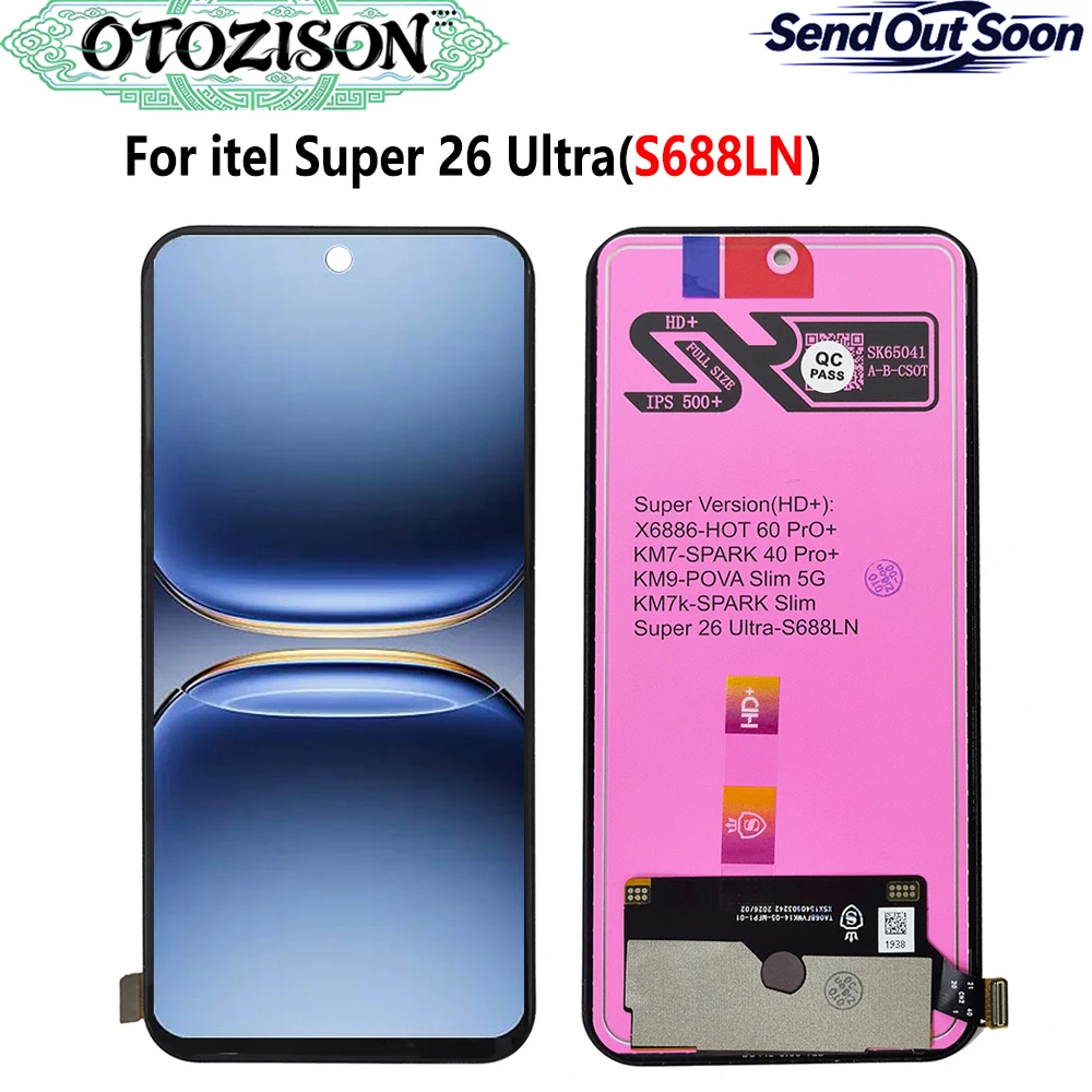 For itel Super 26 Ultra LCD Display For Itel S26 Ultra S688LN LCD Display Touch Panel Screen Digitizer With Frame Assembly