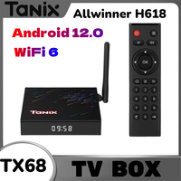 Tanix TX68 TV Box Android12 Allwinner H618 2GB/4GB RAM 16GB 32GB/64GB ROM BT AVI 3D 2.4G&5G Wifi 4K HDR Media Player Set Top Box