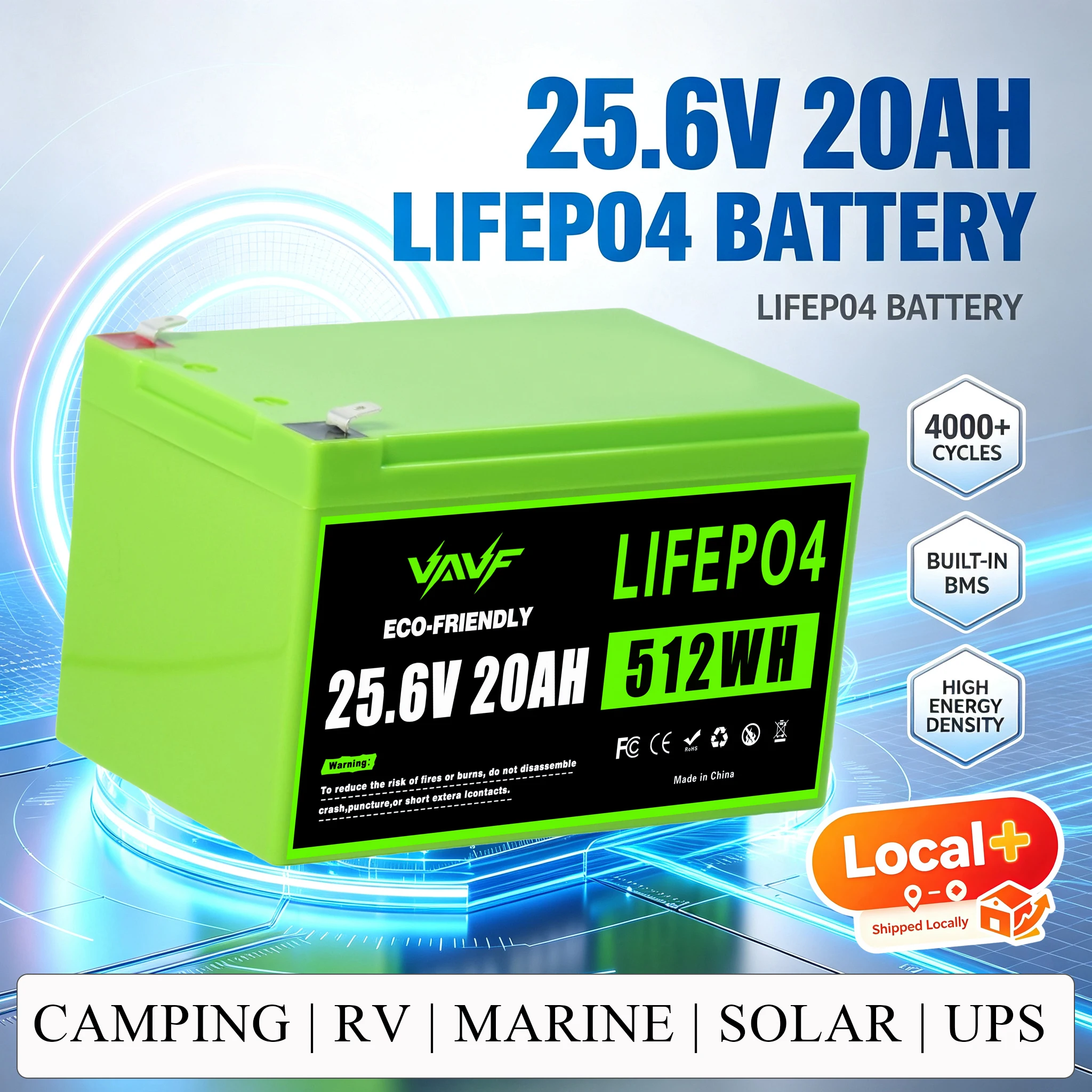 24V LiFePO4 20000mAh Batteriepack Tiefzyklus-Speicher Europa Lokal+ Schnelle Lieferung für Outdoor-Solarstromspeicher Yacht Wohnmobil Caravan Golfwagen Torantrieb USV Notstromversorgung