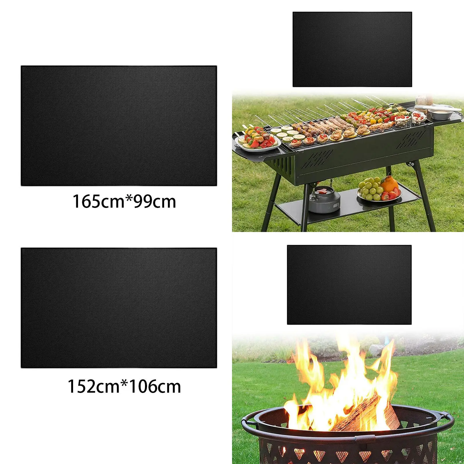 Under Grill Mat for Outdoor Grill Heat Resistant Quality BBQ Mat Fire Pit Mat Fireproof for Patio Under BBQ Camping Decking Lawn