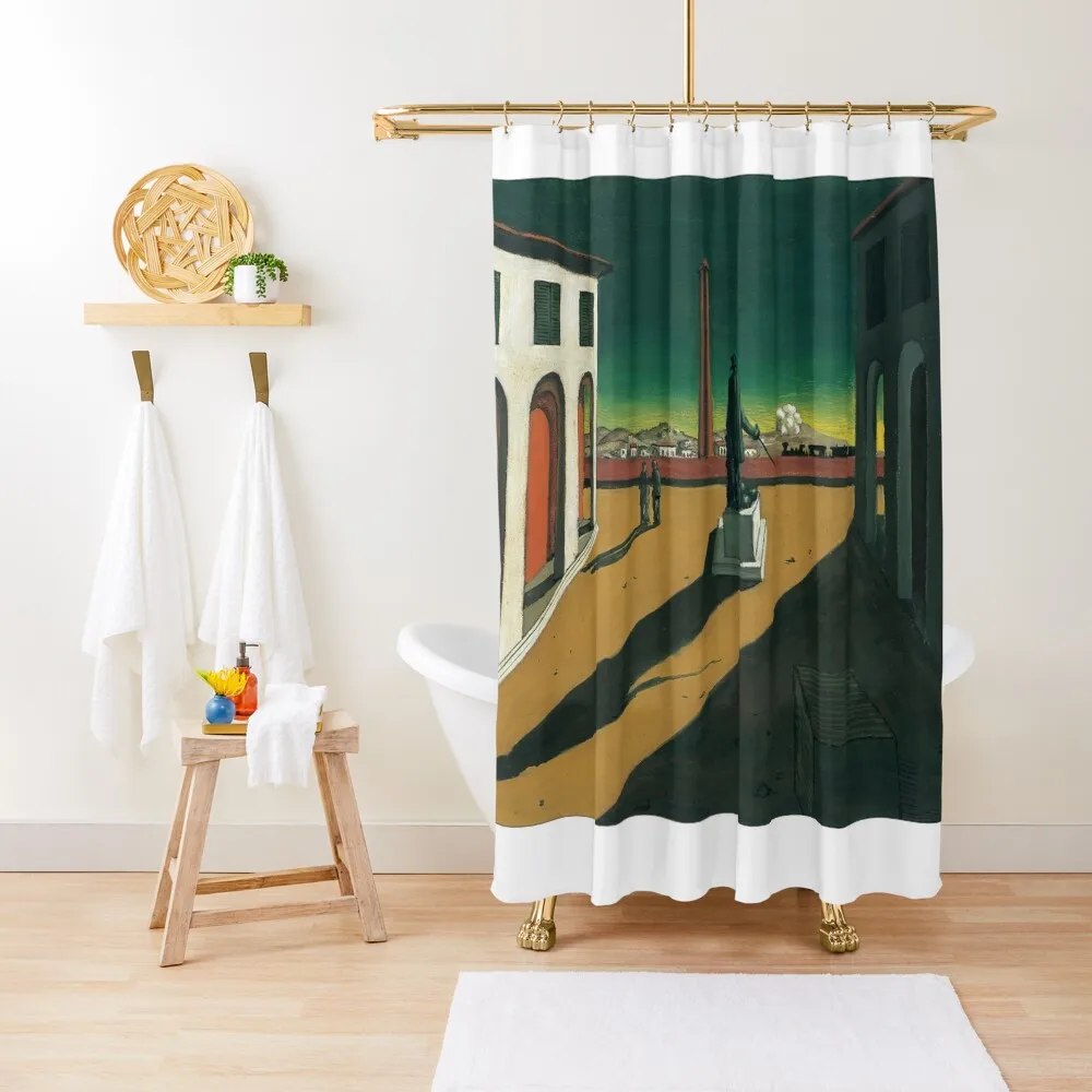 

giorgio de chirico piazza Shower Curtain Toilet Accessories Bathroom Bathroom Accessory Funny Shower Curtain