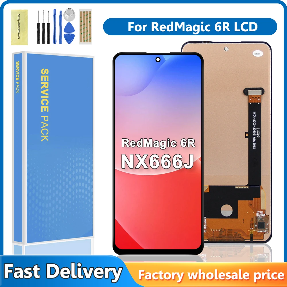Für Red Magic 6R LCD Display Touch Panel Screen Digitizer Montage Ersatz für ZTE Nubia RedMagic 6R NX666J