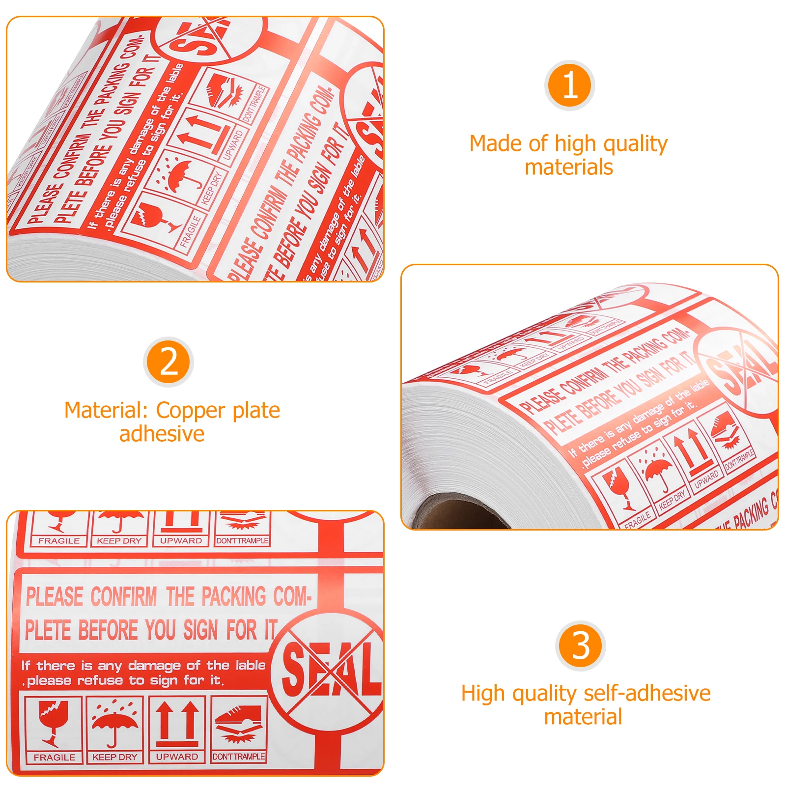 

1 Roll Handle With Care Labels Fragile Adhesive Stickers Shipping Packing Warning Label Paper Sticker For Cartons Drums