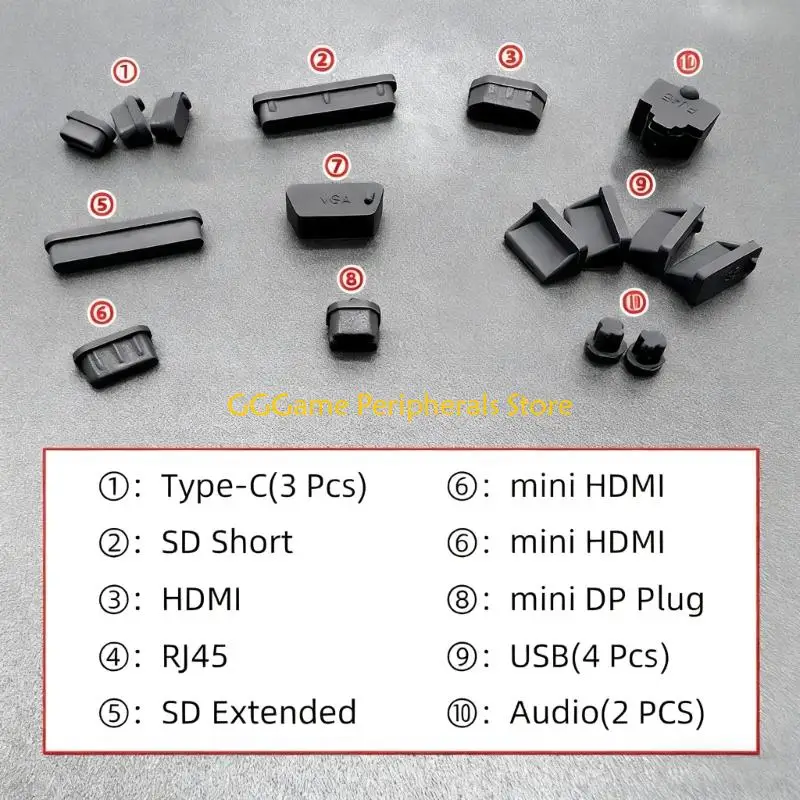 U55B Reusable Silicone Port Cover For Computer Tablets Phone AntiDust Protector