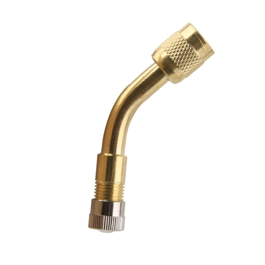 

135 Degree Metal Rod Valve Nozzle Car Tire Extension Motorcycle Monocycle Stem Extender Golden Copper Tyre Adaptor