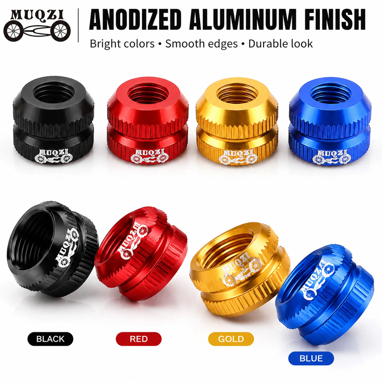 Bicycle Presta Valve Nut Aluminum Alloy Tire Valve Cap Lock Nuts for Road MTB Gravel Bikes Accessories Cycling Repair Parts