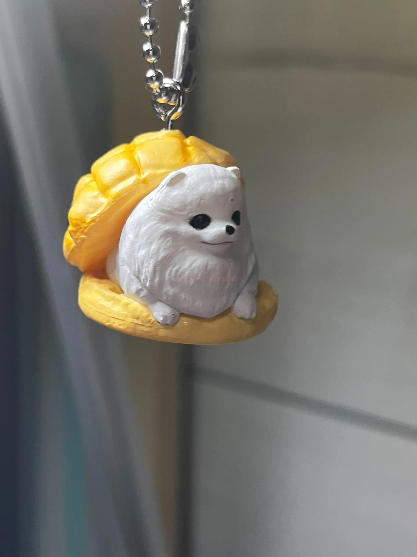 Bandai Original Gashapon Bread Dog Pomeranian Poodle Dachshund Figure Cute Animal Charm Kawaii Anime Keychain Pet Lover Gift