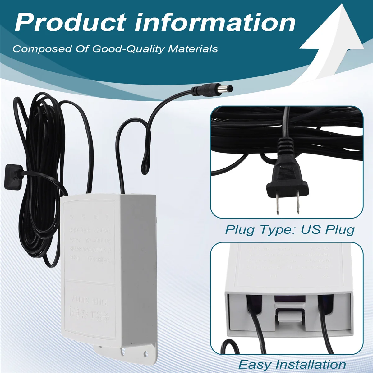 كفاءة 12V-2.5A إمدادات الطاقة غير المنقطعة UPS بطارية احتياطية الولايات المتحدة التوصيل