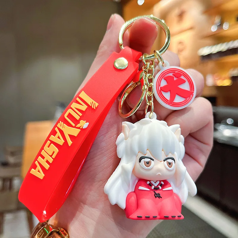 Anime Inuyasha Keychain Higurashi Kagome Kikyo Sesshoumaru Cartoon Pendant Keychain Cosplay Prop Package Pendant