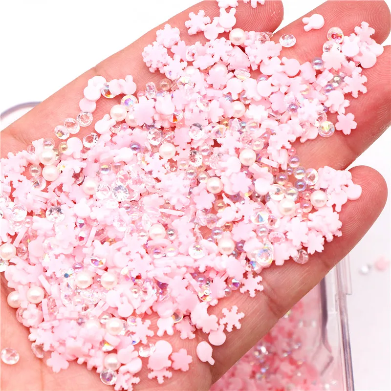 Mixed Star Snowflake Luminous Polymer Clay Beads Diamonds Sprinkles for Slime Crystal Mud Filling DIY Nail Art Craft Decoration