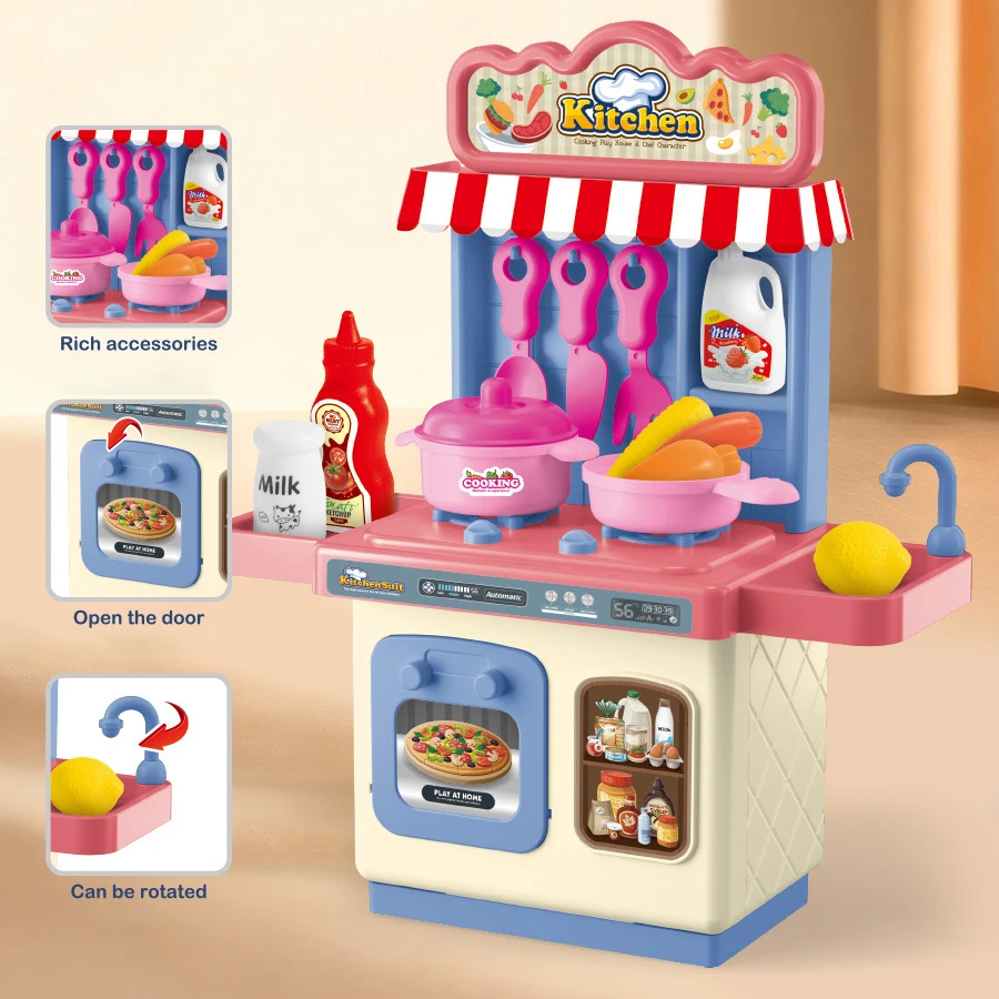 Maison de jeu pour enfants, jouet de Simulation, Table à manger de cuisine, 30 pièces/ensemble, Mini Table de rangement de vaisselle de cuisine, jouet pour garçons et filles