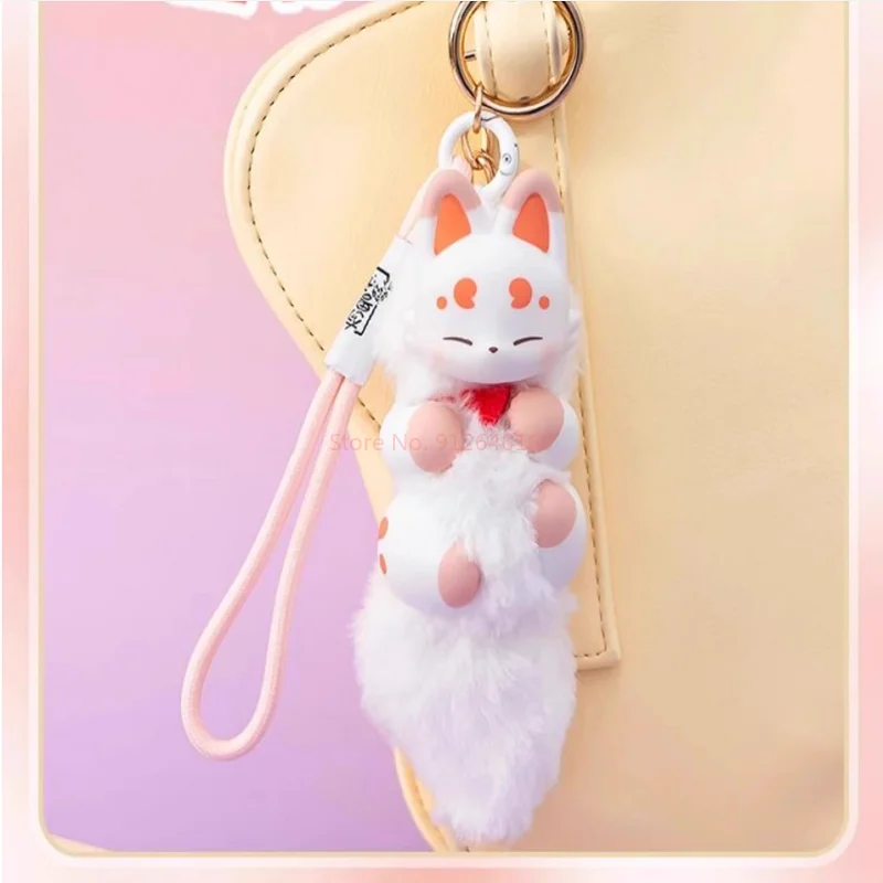 Autêntica besta na mão com série espírito caixa cega boneca de pelúcia pendurado decoração boneca pingente presentes bonitos ao redor