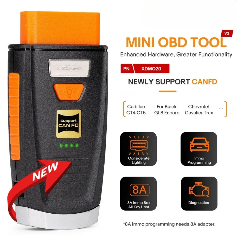 Xhorse XDMO20 VVDI MINI Tool V2 Программатор IMMO Поддержка CAN FD