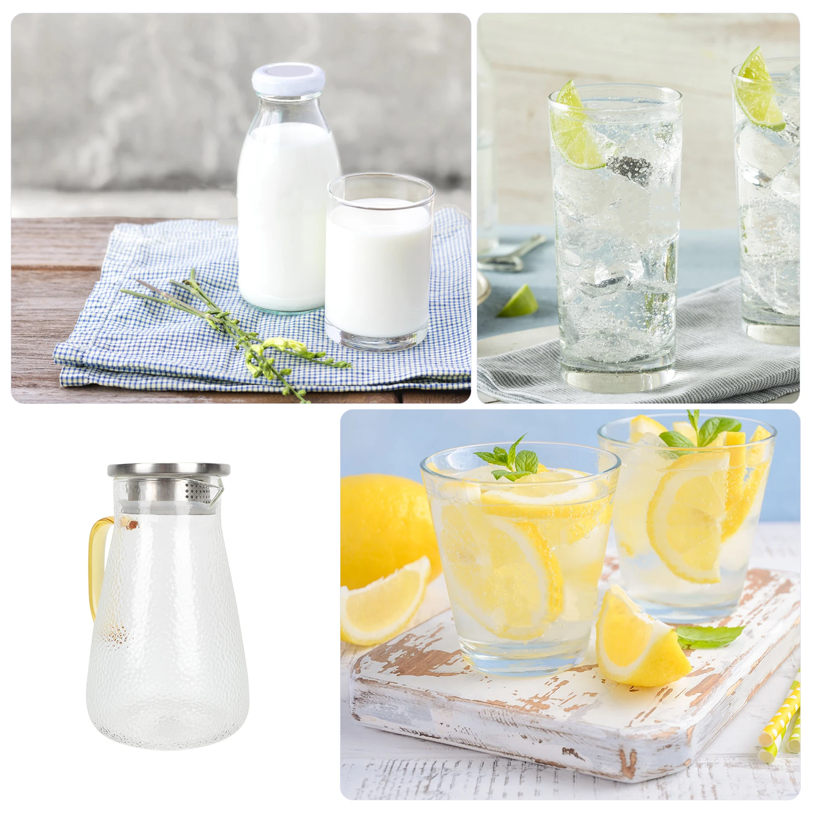 

Pitchers Cold Water Bottle Kettle Kitchen Gadget Container Glass Cool Jug Fellow