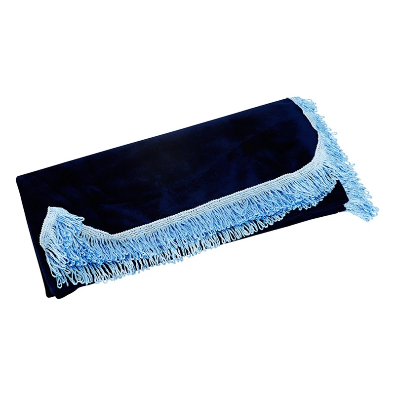 88-Key Piano Half Piano Cover Gold Velvet Dust Cover With Tassel Edge, Blue Easy Install Easy To Use