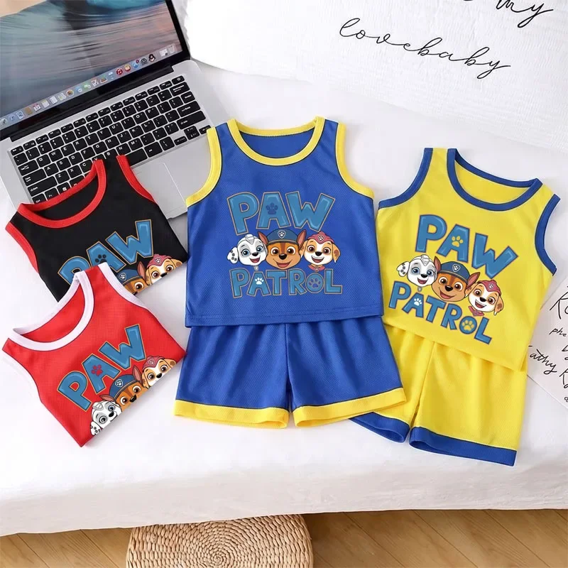 PAW PAW Patrol Boys Basketball Clothes Sets Summer Kids Casual Vest and Shorts Two Piece Suit Breathable Comfy Mesh Child Outfits - Aliexpress Deal
