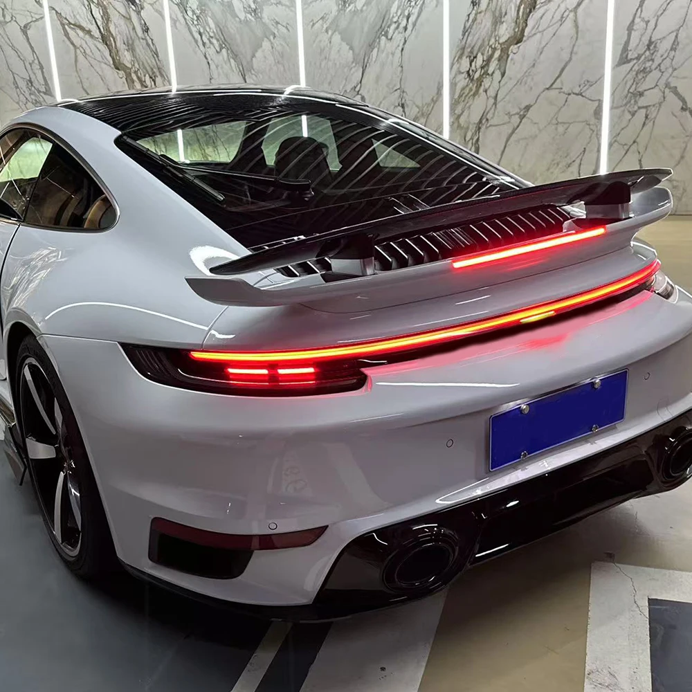 High Quality Upgraded Electric Rear Wing Carbon Fiber ABS Convertible Cabriolet Auto Rear Spoilers for 992 5