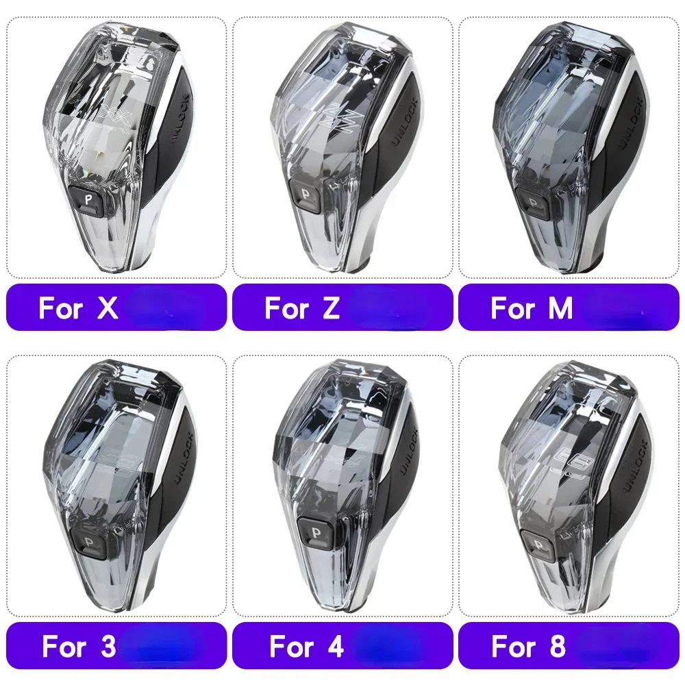 RHD Crystal Gear Stick Shift Knob Lever Headle For BMW MGU 1 2 3 4 8 Series G20 G22 G29 G05 G06 G07 G08 F44  iX3 X3 X5 X6 X7 Z4