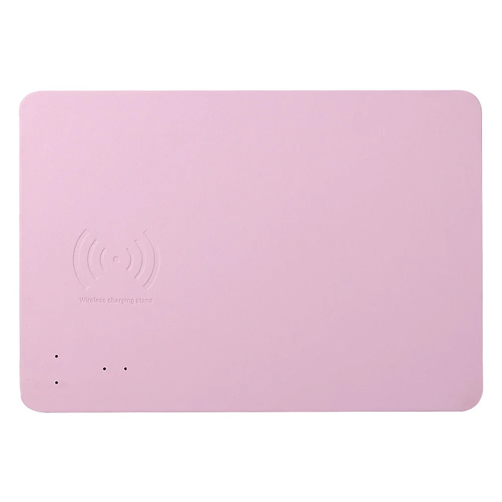 

Wireless Mouse Pad 2 in 1 Pink Smooth Surface Charging Pad with Signal Mark for Fast Wireless Charging Compatible with