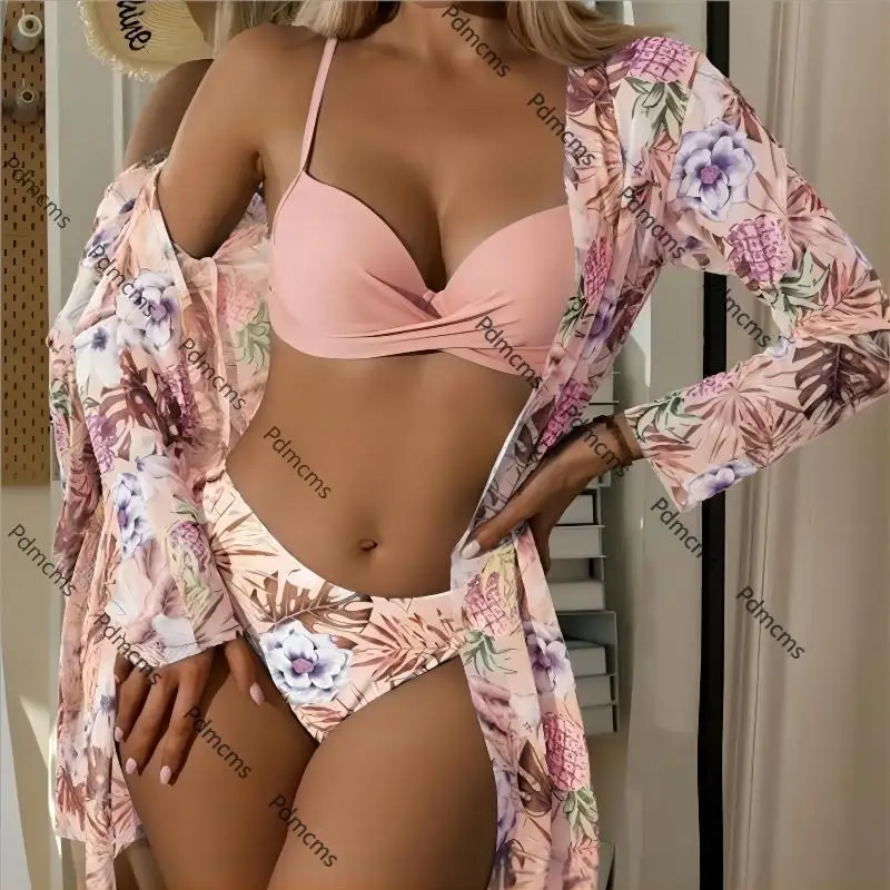 

2025 new Купальник bikini split sling three-piece swimsuit women's European and American bikini