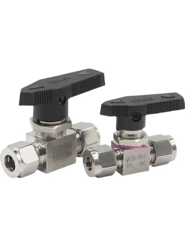 

304/316 stainless steel card sleeve ball valve Q91SA imitation beauty straight through panel ball valve instrument switch