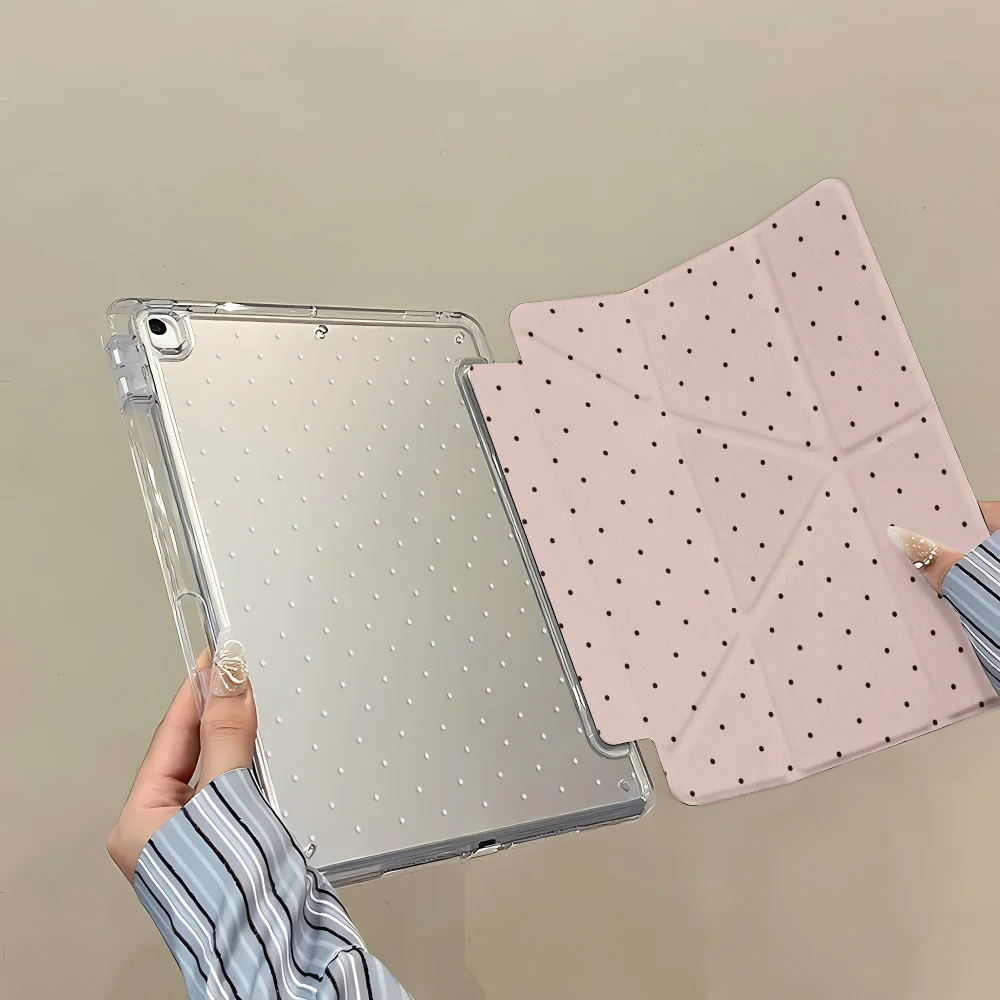 الوردي منقطة لباد 11th A16 10th الجيل حالة iPad Air 5 4 11 13 M2 M3 M4 Pro 11 12.9 13 10.2 بوصة 7th 8th 9th Mini 6 7 #2