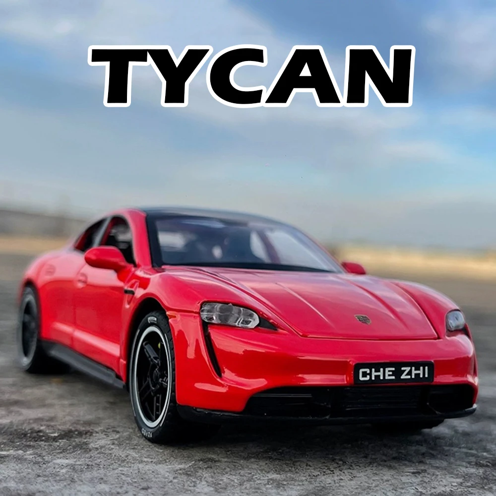 1: 32 تايكان ماكان دييكاست سبيكة نماذج السيارات الرياضية اللعب ضوء الصوت التراجع 6 أبواب مفتوحة سيارات مصغرة سطح المكتب زخرفة