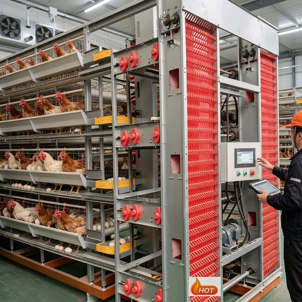 Automatic H Type Battery Layer Egg Chicken Cage for Laying Hens with Automatic Egg Collection Feeding Manure Cleaning Equipment