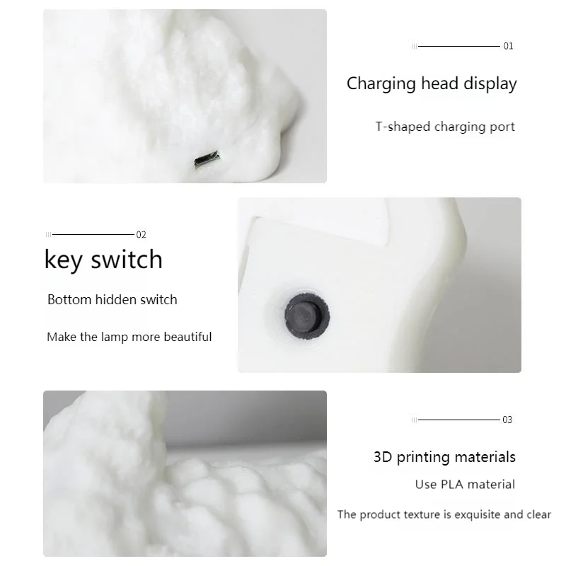 ضوء ليلي LED مطبوع ثلاثي الأبعاد على شكل تنين النار والثلج - ديكور منضدة يعمل بمنفذ USB ثنائي النغمة، هدية مبتكرة للمنزل/المكتب