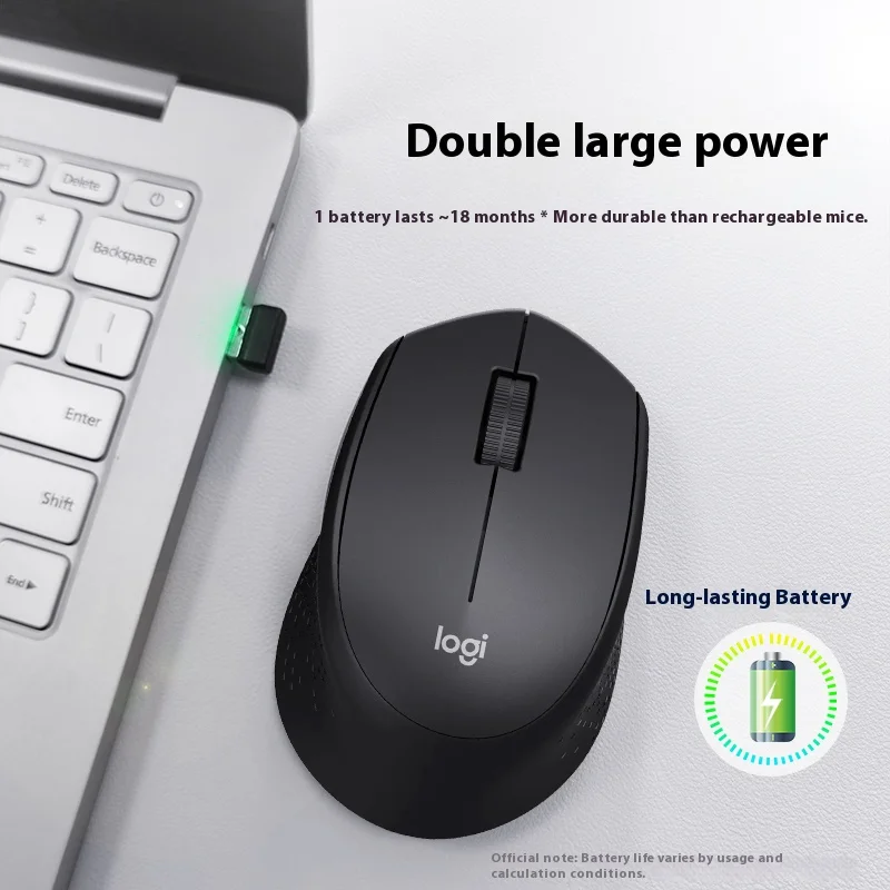 เมาส์ไร้สาย Logitech M280 เมาส์สำหรับแล็ปท็อป เมาส์สำหรับธุรกิจและสำนักงาน เมาส์ตามหลักสรีรศาสตร์ เมาส์ USB ใช้งานสะดวก สีสันสวยงาม พร้อมตัวรับสัญญาณไร้สาย 2.4G