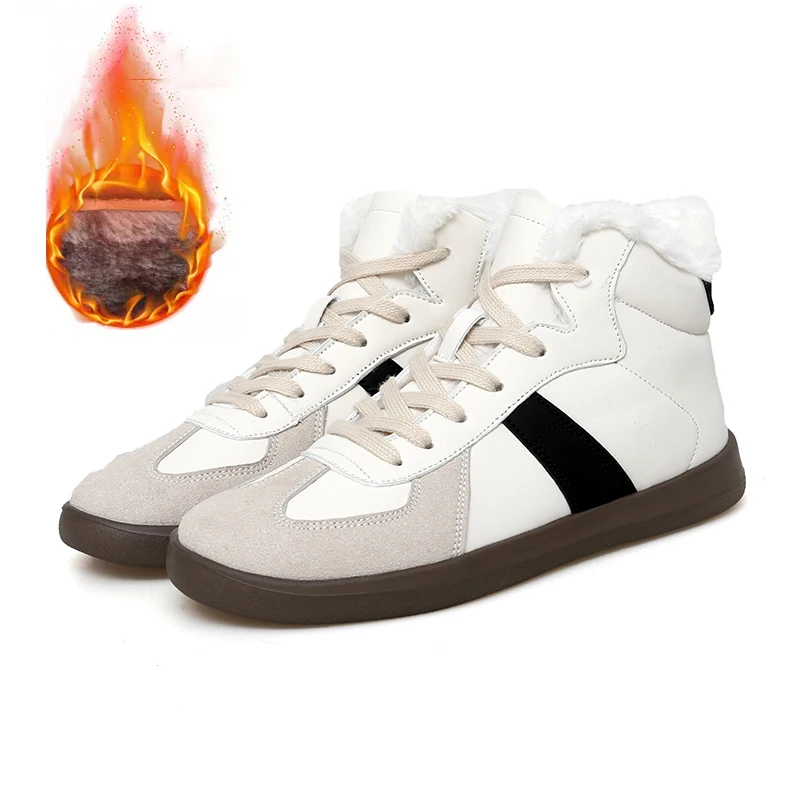 

Women's Winter Ankle Flat Short Boots High Top Casual Sneakers Ladies Fashion Comfortable Booties Female