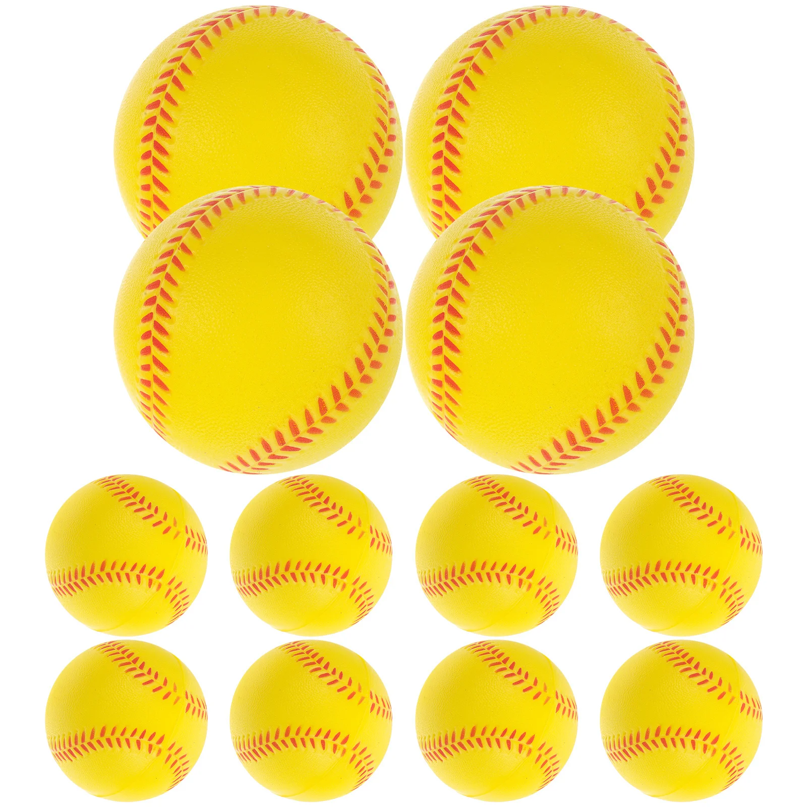 

12 Pcs Soft Baseball Stress Toy Kids Sponge Toys Pu Practice Baseballs for Hitting