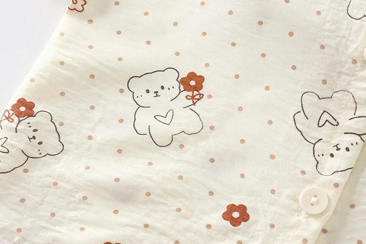 Niedliche Blumen-Schlafkleidung für Kinder, 2-teiliges Set, Homewear-Pyjamas für Kleinkinder, dünn, für Frühling und Sommer, Jungen- und Mädchenbekleidung für klimatisierte Räume – Detail 12