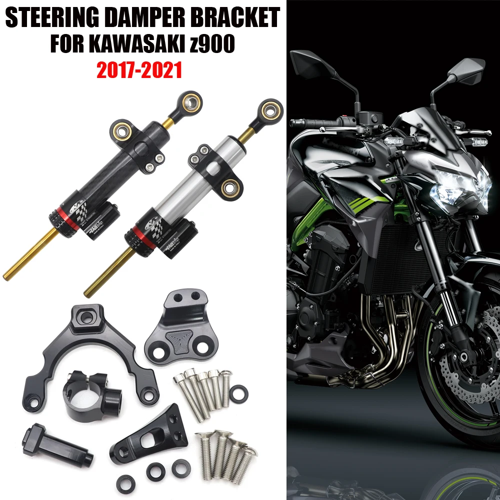 Supporto staffa ammortizzatore sterzo Moto per Kawasaki Z900 Z 900 z900 2017 2018 2019 2020 2021 supporto stabilizzatore sterzo Moto