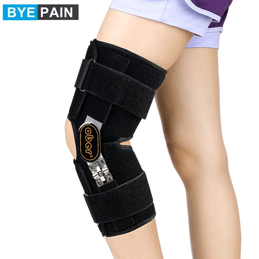 

Hinged Knee Brace Support with Strap & Side Patella Stabilizers for Protection & Pain Relief for Arthritis,Meniscus Tear,ACL,MCL