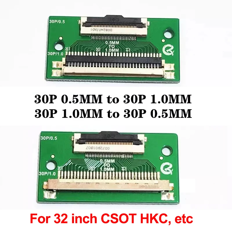 QK0828A/QK0828B HD 30p 0.5mm pitch to 30p 1.0mm pitch 30p 1.0mm pitch to 30p 0.5mm pitch adapter Board LVDS-FPC-FPC qk-0828a/b