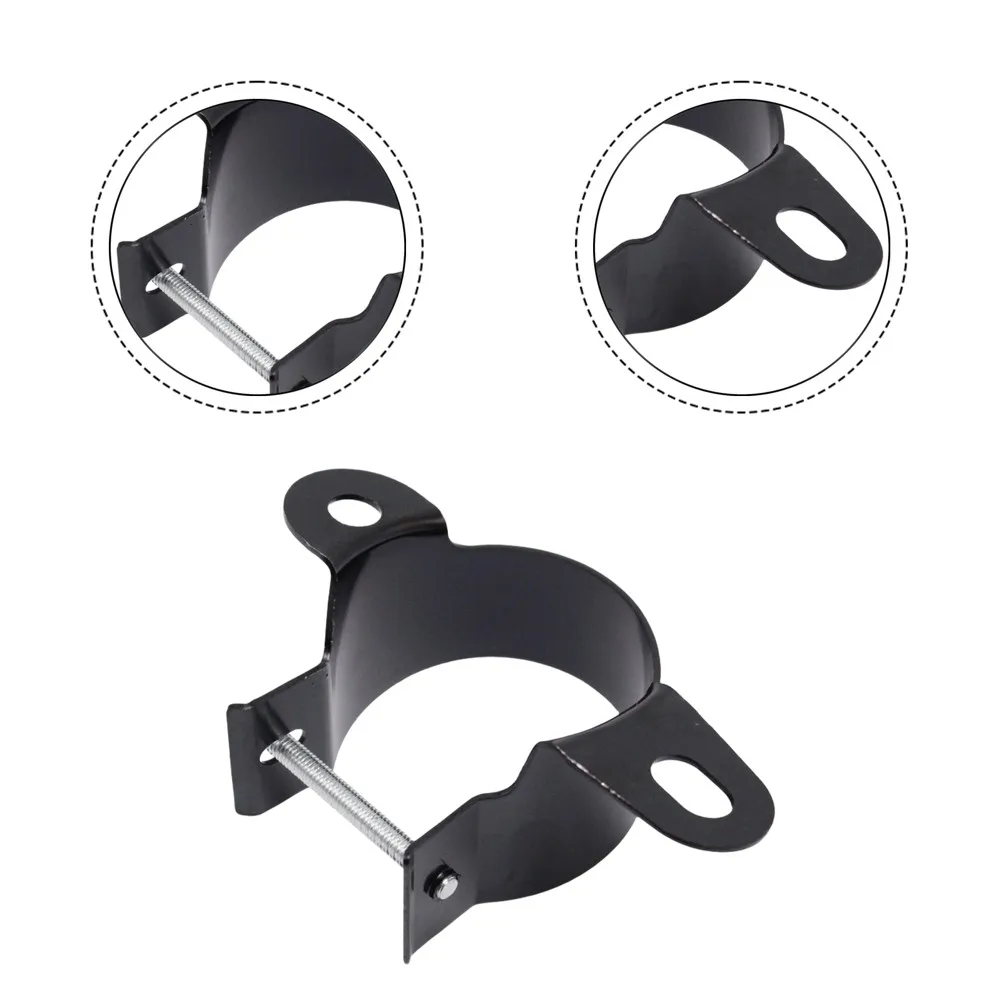 2Pcs Ignition Coil Mounting Bracket Black Iron With Screws For 2.25in Vertical Oil Filled Automotive Parts Accessories