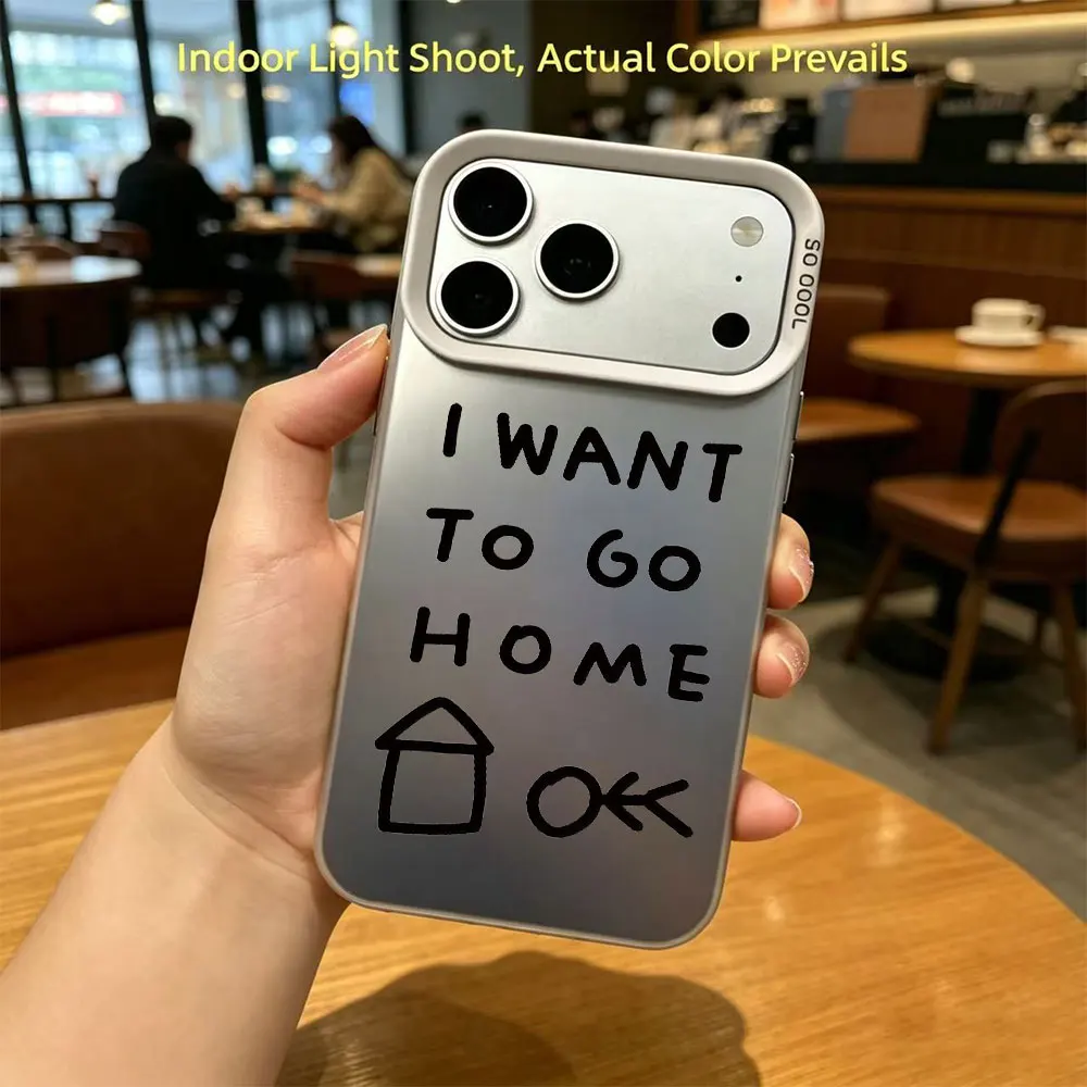 Creative Graffiti Design Silver Phone Case For IPhone 18 17 16 15 14 13 12 11 Pro Xs Max Plus Air Mini XR X 17e 16e Back Cover view 3