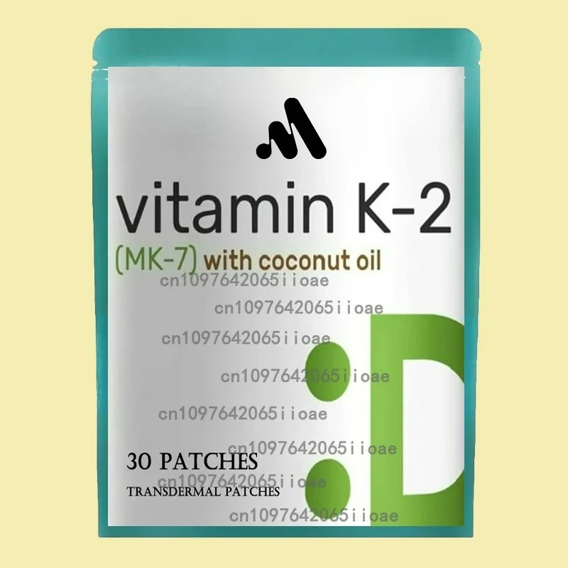 

30 Patches Vitamin K2 (MK7) with D3 Transdermal Patches, Premium Bone, Joint, & Immune Support